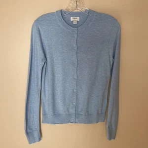 J.CREW Cardigan Women Small Blue Classic NEW Lightweight Cotton E5957 - Picture 1 of 14