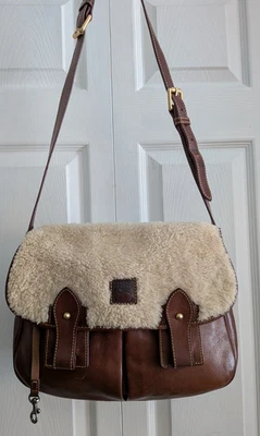 Bolso de montar Dooney Bourke florentino de piel de oveja en color marrón Foto 1 de 4