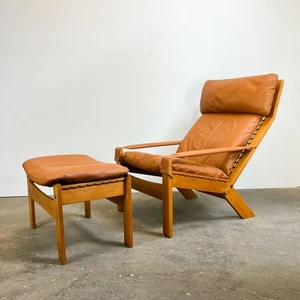 Loungechair Ottomane Westnofa Leder 70er Jahre Design Peter Opsvik restauriert - Bild 1 von 12