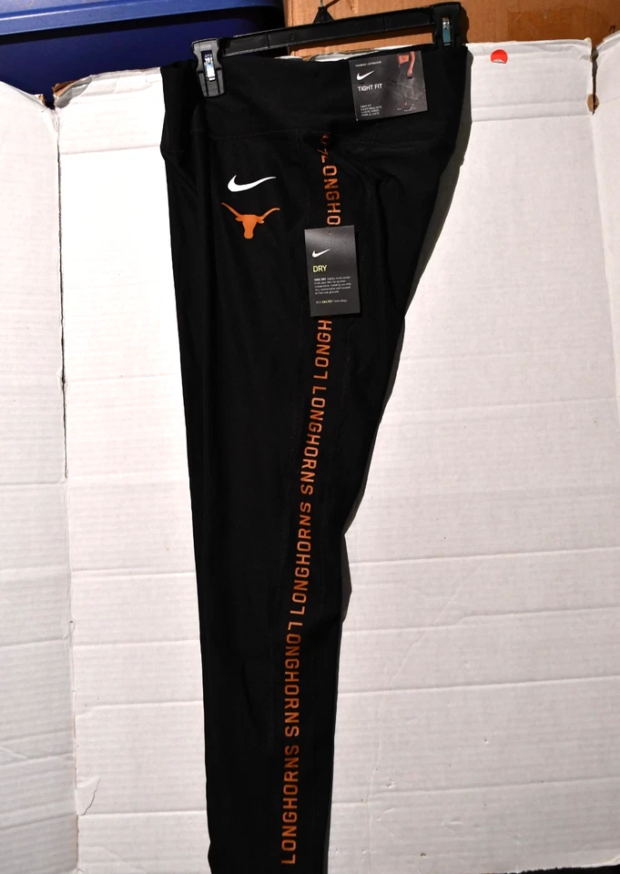 TEXAS LONGHORNS NIKE Negro Leggings Medias PANTALONES NCAA Mujer S-XL NUEVO CON ETIQUETAS 60.00 NUEVO EN PAQUETE Foto 1 de 4