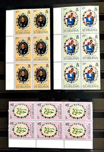 UK GB British Colony St. Helena 3 x blocks stamps 1981 R. Wedding MNH QEII - Picture 1 of 1