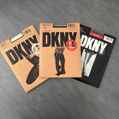 Vintage 1990s DKNY Pantyhose Women’s Size Medium - Four Pairs Of Hose Total - Image 1 of 4