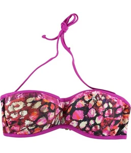 Becca Womens Printed Push Up Bikini Swim Top, Purple, Medium - Picture 1 of 1