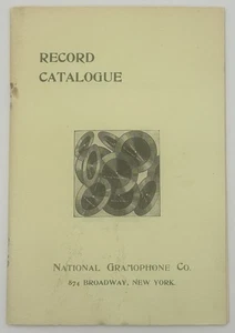 Antiker Schallplatten Katalog National Gramophone Co - Bild 1 von 2