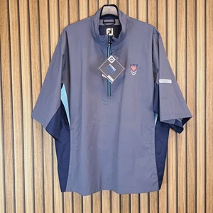 Footjoy Hydrolite Jacket Waterproof Rain Shirt Mens Large Grey 1/4 Zip - New - Picture 1 of 12