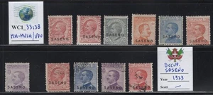 WC1_33138 OFICINAS ITALIANAS: SASENO. Stock de sellos de 1923. MH-MVLH/usado - Imagen 1 de 1