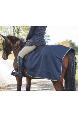 Shires Tempest Original Waterproof Exercise Sheet - Navy - Image 1 of 2