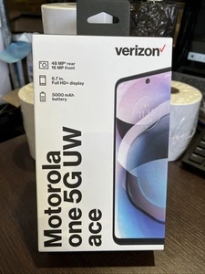 Verizon Motorola One 5G Ace 64GB 48MP 6.7" Volcanic Gray Prepaid Smart Phone NEW - Picture 1 of 5