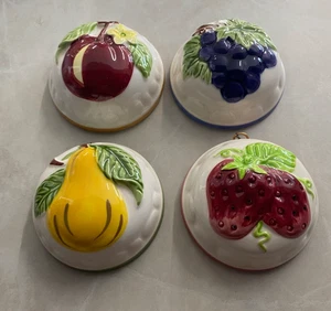 Vintage Hand Painted Fruit Molds Set of 4 Hand Painted - Picture 1 of 4