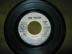Don Tweedy - Aquarius / With Pen In Hand - UA Promo 45 RPM - Plays VG+ - Picture 1 of 2