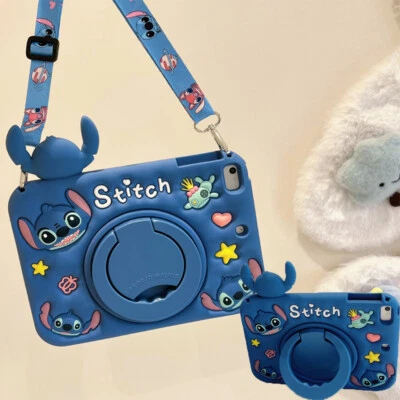 Stitch Stand Cover Case For iPad 7/8/9th 10.2 Air 10.5 10.9 With Pen Slot Straps - Image 1 of 4