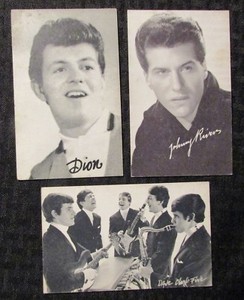 EXHIBIT ARCADE Music Card LOT of 3 FN-/FN Dion Johnny Rivers Dave Clark Five