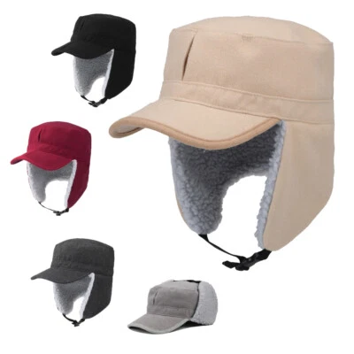 Wool Blend windproof warm Hat Warm Ear Flaps Ushanka Eskimo Hat - Image 1 of 4