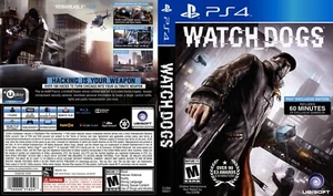 Caja de repuesto Watch Dogs PS4 estuche artístico cubierta de inserción solo sin juego - Imagen 1 de 3