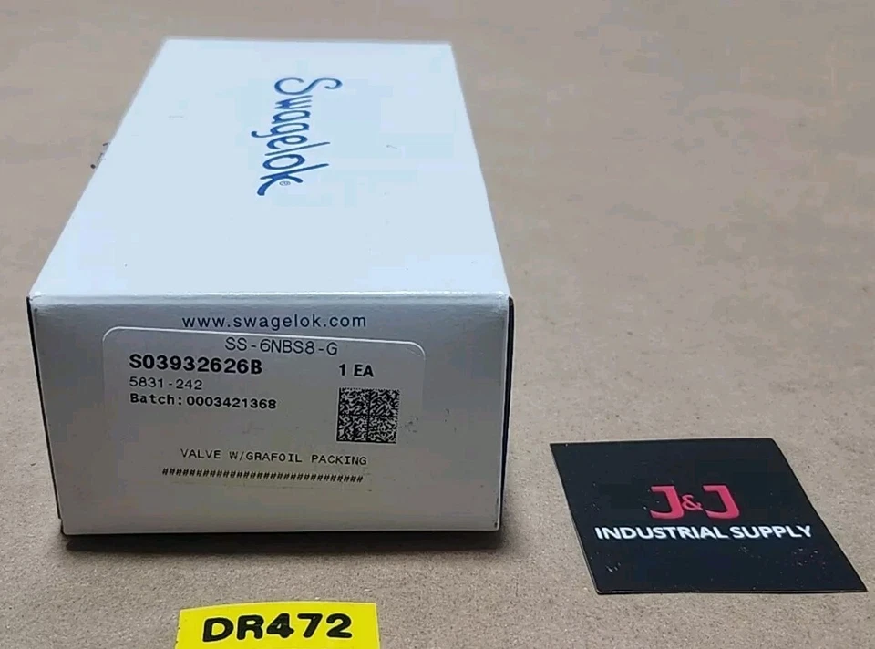 *BRAND NEW* Swagelok SS-6NBS8-G Needle Valve w/ Grafoil Packing 1/2" + Warranty! - Image 1 of 4