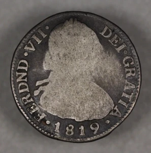 1819 NR FJ Colombia Silver 2 Reales - Picture 1 of 2