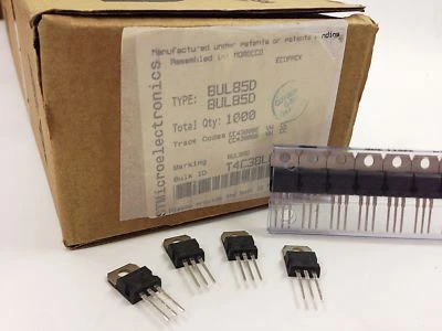 10 Stück BUL85D NPN LEISTUNGSTRANSISTOR 250V / 500V 8A 80W TO-220 - Bild 1 von 4