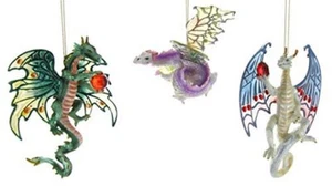 Dragones de la Cueva de Cristal Adornos #15: Voyager, Jade Minor y Llama Nocturna - Imagen 1 de 1