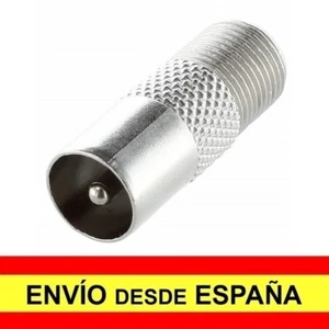 Adaptador Conector Macho Coaxial Antena a Hembra Coaxial Tipo F CCTV, TV.. a4148 - Imagen 1 de 8