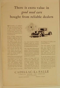Anuncio de autocaravana vintage Cadillac La Salle abril 1930 General Motors - Imagen 1 de 4