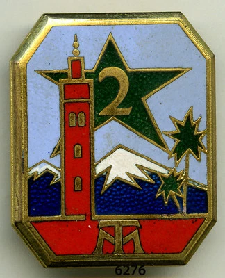 Insigne ,  2 Rgt. de Tirailleurs Marocains , ( OFSI. ) - Photo 1/2