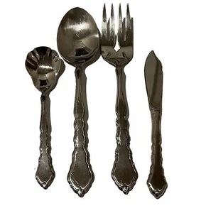 Oneida Community Satinique Edelstahl Satin Silberbesteck 4-teiliges Hostess Set - Bild 1 von 17