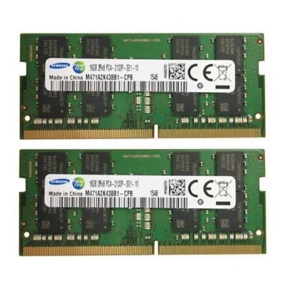 Samsung 32GB (2X 16GB) DDR4 2133MHz PC4-17000 SODIMM Memory Ram M471A2K43BB1-CPB - Image 1 of 4