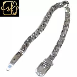 Pulsera cinturón cadena plata de ley 925 para mujer - Imagen 1 de 7
