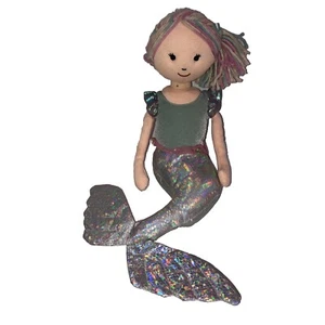 "Felpa Jellycat Sirena Pequeña Aqua Lirio Azul Rosa Cola Iridiscente 13""" - Imagen 1 de 11