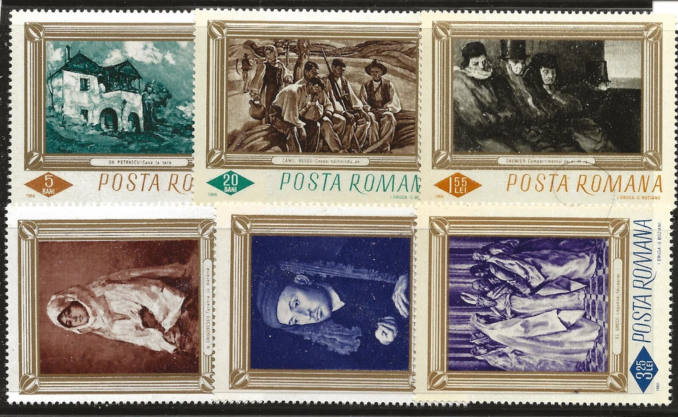Romania Scott #1859-64, singles 1966 conjunto completo en buen estado MNH Foto 1 de 1