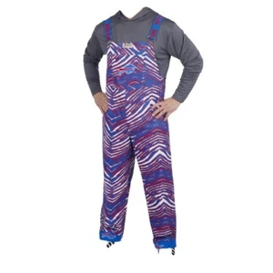 Buffalo Bills Zubaz Bibs Overalls Mens Large New With Tags. - Picture 1 of 7