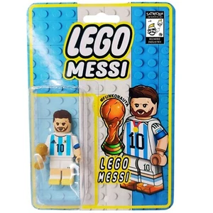 LEGO MESSI Figure – Pun on Leo Messi & Lego toys  – Soccer Fan Collectible - Picture 1 of 5