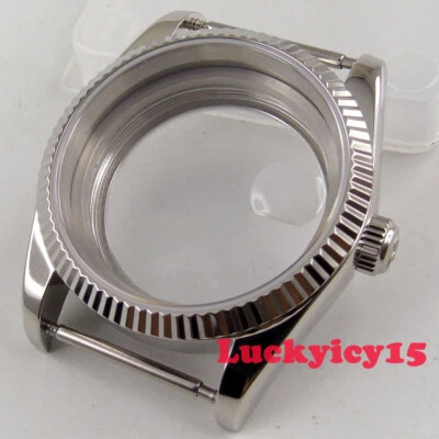 PARNIS Cristal Zafiro 36mm Caja Reloj Apto para ETA 2836 MIYOTA 8215 Movimiento Fecha Foto 1 de 4