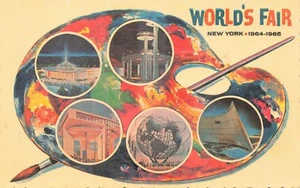 Paleta de artista postal Feria Mundial de Nueva York 1964-1965 - Imagen 1 de 2