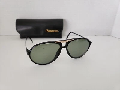 Vintage Carrera Black Aviator Sunglasses W/ Case - 5595 90 130 - Image 1 of 4