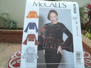 McCall's Damen locker sitzender Pullover Tops Muster 7809 ungeschnitten Größen 6-14 - Bild 1 von 3