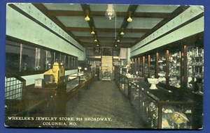 Wheeler's Jewelry Store 918 Broadway Columbia Missouri mo old postcard - Picture 1 of 2