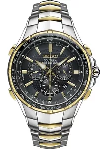 Seiko Coutura Radio Sync Solar Chronograph Mens Gray Dial Watch SSG010 - Picture 1 of 3
