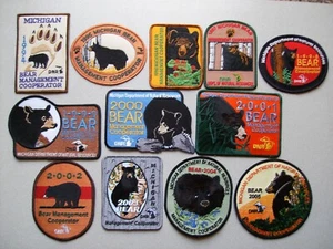 1994 - 2005 MICHIGAN SUCCESSFUL DNR BEAR HUNTING PATCHES - DEER - TURKEY- FISH - Picture 1 of 1