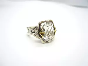 Anillo de cuarzo transparente de plata esterlina Ann King elegante talla 9 - Imagen 1 de 6