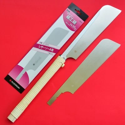 Sierra de afeitar GYOKUCHO de madera japonesa Sierra Dozuki + Hoja de repuesto 240 mm 0,3 mm 7 dientes/cm Foto 1 de 4