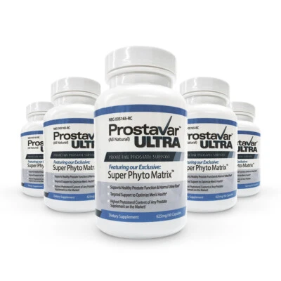 5 botellas nueva mejora del fabricante original Prostavar Ultra Prostate Support 600 - Imagen 1 de 4