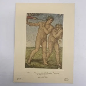 Adam And Eve Expelled From The Garden Of Eden Michelangelo Art Print 8 x 6 - Picture 1 of 4