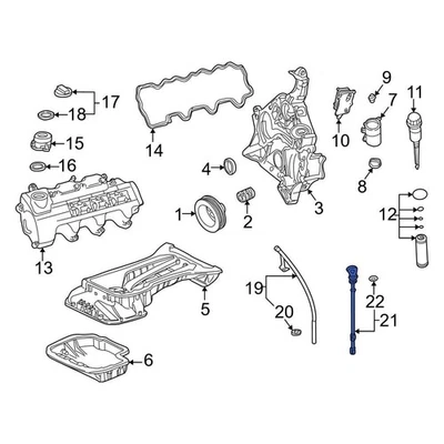 For Mercedes-Benz ML500 2002-2005 Mercedes-Benz 113010047264 Engine Oil Dipstick Foto 1 de 4