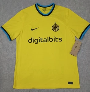 Nike Inter Milan 3rd Yellow Italian Soccer Futbol Jersey Size Large - Picture 1 of 13