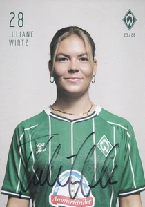 Autogrammkarte Juliane Wirtz  - Werder Bremen - 2025/2026 - Frauen - Fußball - Bild 1 von 1