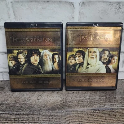 (2) The Lord of the Rings Extended Edition Blu-Ray Lot: Fellowship + Two Towers - Image 1 of 4
