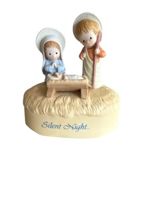 Hallmark Musical Collection Hand-Painted Porcelain Silent Night Figurine 1983 - Picture 1 of 6