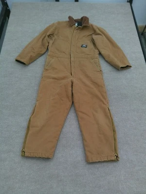 Polar King By Key Coveralls Boys Large Brown Insulated Duck Canvas Workwear - Image 1 of 4