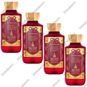 Bath & Body Works BRIGHT CHRISTMAS MORNING Daily Body Lotion 8oz - Lot of 4 - Picture 1 of 1